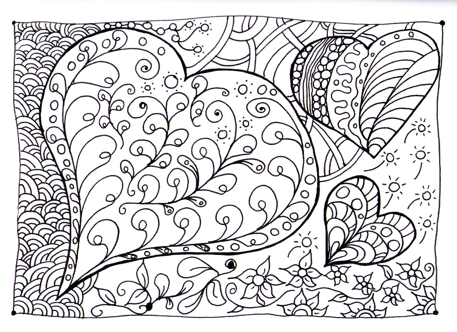 zen doodle coloring pages free - photo #3